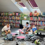 Powiększ zdjęcie Uczestnicy zajęć w klubie malucha w bibliotece